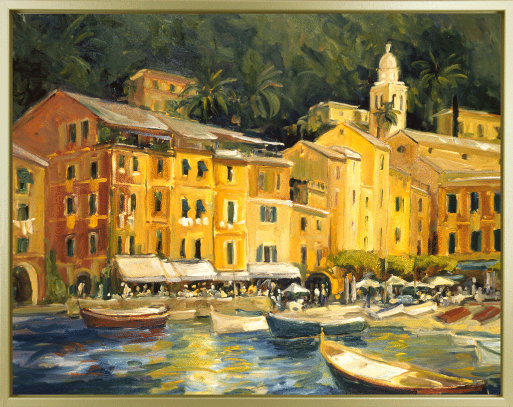 9914 Scenic Italy Framed Canvas