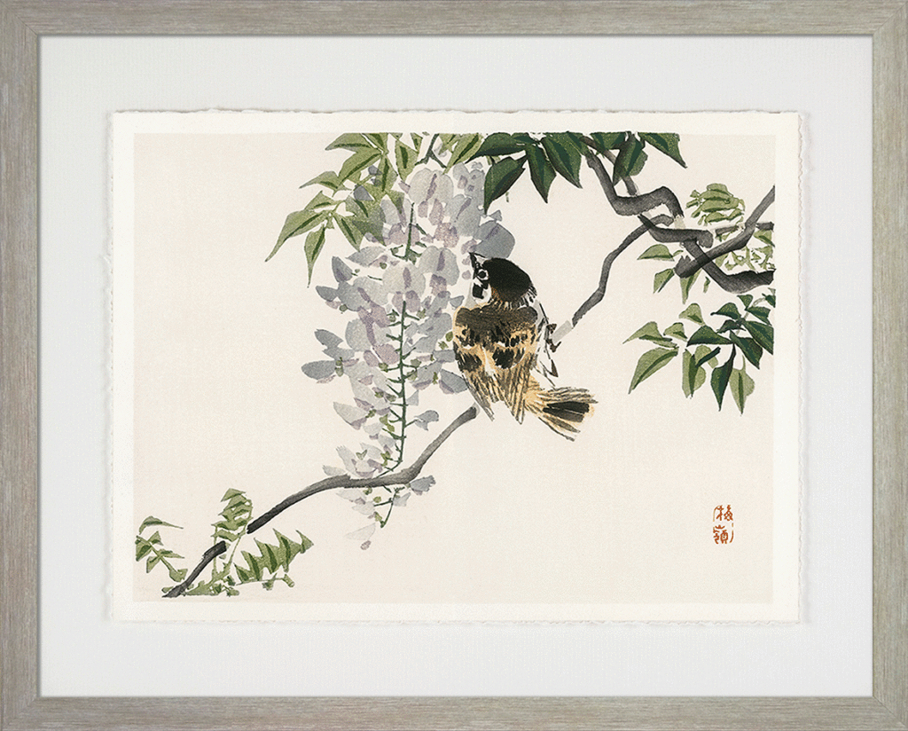 9956B Songbirds II Framed Art by Kono Bairei